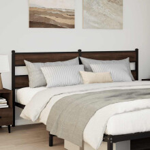Berkfield Replace Headboard Brown Oak 180 cm Steel and Engineered Wood