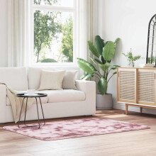 Berkfield Shaggy Rug High Pile NAVARRA Dusty Pink 120x170 cm Polyester