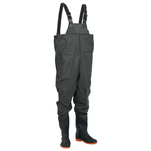 Berkfield Chest Waders with Boots Dark Green Size 46