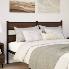 Berkfield Replace Headboard Brown Oak 140 cm Steel and Engineered Wood