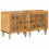 Berkfield Bedside Cabinet 2 pcs Natural 40 x 33 x 46 cm Solid Mango Wood 1