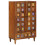 Berkfield Highboard with Door Walnut 60 x 33.5 x 100 cm Solid Mango Wood 1