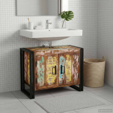 Berkfield Sink cabinet Multicolour 71 x 33 x 58 cm Solid Reclaim Wood