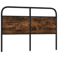 Berkfield Replace Headboard Smoked Oak 135 cm Steel and Engineered Wood