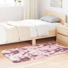 Berkfield Shaggy Rug High Pile NAVARRA Dusty Pink 80x150 cm Polyester