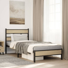 Berkfield Bed Frame without Mattress Sonoma Oak 100x200 cm Engineered Wood