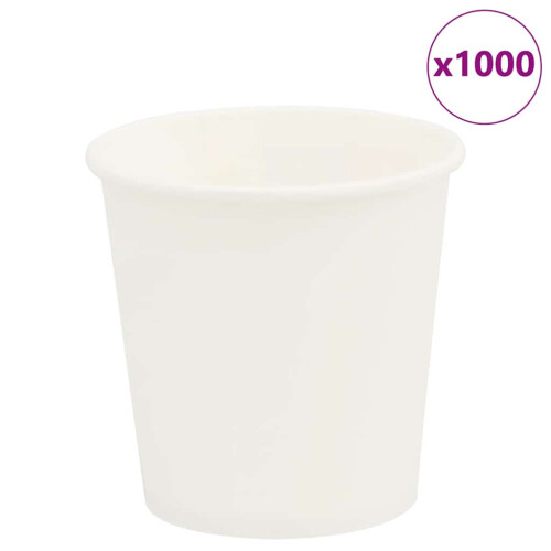 Berkfield Paper Coffee Cups 1000 pcs 4oz 100ml White