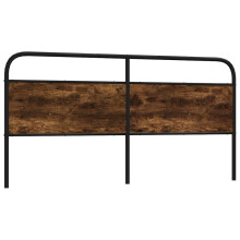 Berkfield Replace Headboard Smoked Oak 190 cm Steel and Engineered Wood