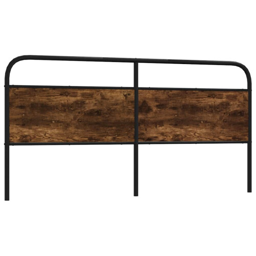 Berkfield Replace Headboard Smoked Oak 190 cm Steel and Engineered Wood