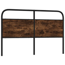 Berkfield Replace Headboard Smoked Oak 160 cm Steel and Engineered Wood