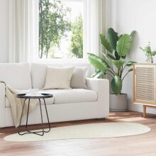 Berkfield Area Rugs HUARTE Cream 100 x 200 cm Polyester