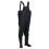 Berkfield Chest Waders with Boots Black Size 39 1