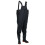 Berkfield Chest Waders with Boots Black Size 42 1