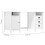Berkfield Desk Hill White 150x50x74 cm Solid Pine Wood 7