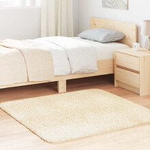 Berkfield Shaggy Rug High Pile NAVARRA Cream 120x120 cm Polyester