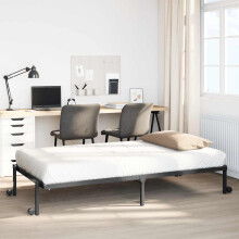 Berkfield Bed Frame without Mattress Foldable Black 100x200 cm Steel
