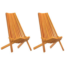 Berkfield Chair 2 pcs Brown 69 x 56 x 84 cm Solid Acacia Wood