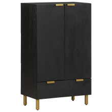 Berkfield Highboard Black 60x33x100 cm Engineered Wood