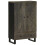 Berkfield Highboard Black 60x33x100 cm Solid Wood Mango 1