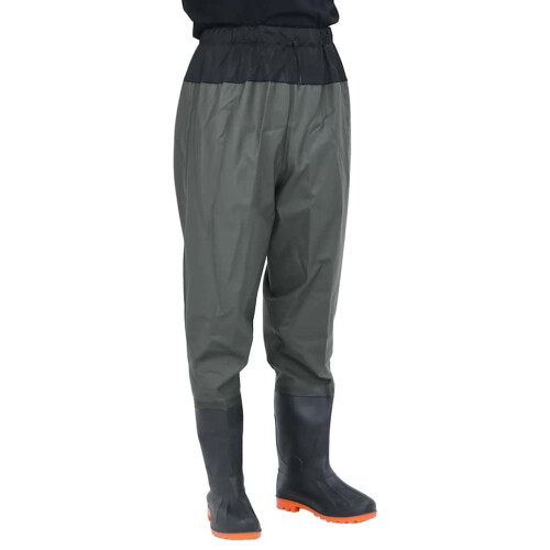 Berkfield Waist Waders with Boots Dark Green Size 45