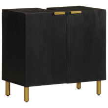 Berkfield Bathroom Sink Cabinet Black 62x33x58 cm Engineered Wood