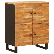 Berkfield Side Cabinet with Door Brown 60 x 33 x 75 cm Solid Mango Wood