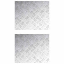Berkfield Stair Tread Rectangular 2 pcs Silver 60 x 50 cm Aluminium