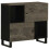 Berkfield Sideboard Black 80x33x75 cm Solid Wood Mango 1