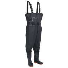 Berkfield Chest Waders with Boots and Belt Black Size 46