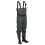 Berkfield Chest Waders with Boots and Belt Dark Green Size 45 1