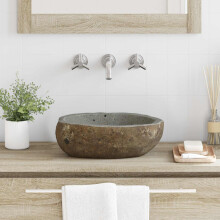 Berkfield Riverstone basin Light Grey (30-37) x (25-30) x 12 cm