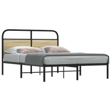 Berkfield Bed Frame Without Mattress 135x190 cm Double Sonoma Oak Engineered Wood