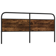 Berkfield Replace Headboard Smoked Oak 200 cm Steel and Engineered Wood