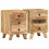 Berkfield Bedside Cabinet 2 pcs 37x32x50 cm Solid Wood Rough Mango 1