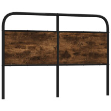 Berkfield Replace Headboard Smoked Oak 120 cm Steel and Engineered Wood