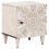 Berkfield Bedside Cabinet White 40 x 33.5 x 46 cm Solid Mango Wood 1