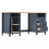 Berkfield Desk Hill Grey 150x50x74 cm Solid Pine Wood 3
