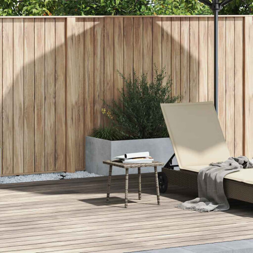 Berkfield Garden Coffee Table Rectangular Grey 40x40x37 cm Poly Rattan