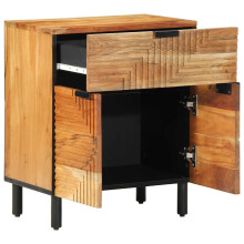 Berkfield Bedside Cabinet Brown 50 x 33 x 60 cm Solid Acacia wood