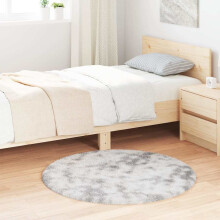 Berkfield Shaggy Rug High Pile NAVARRA Silver Grey 100x100 cm Polyester