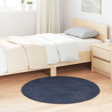 Berkfield Shaggy Rug High Pile NAVARRA Navy 100x100 cm Polyester