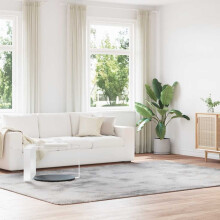 Berkfield Shaggy Rug High Pile NAVARRA Silver Grey 240x340 cm Polyester