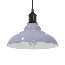 Berkfield Pendant Lamp Height Adjustable E27 Gloss Grey ò 31 cm Metal