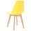 Berkfield Dining Chairs 6 pcs Yellow Plastic 5