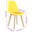 Berkfield Dining Chairs 6 pcs Yellow Plastic 7