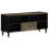 Berkfield TV Cabinet Black 100x33x46 cm Solid Wood Mango 1