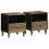 Berkfield Bedside Cabinets 2 pcs Light Grey 40x33x46 cm Solid Wood Mango 1