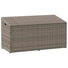 Berkfield Garden Storage Box Grey 110x50x58 cm Poly Rattan