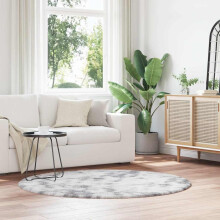 Berkfield Shaggy Rug High Pile NAVARRA Silver Grey 160x160 cm Polyester