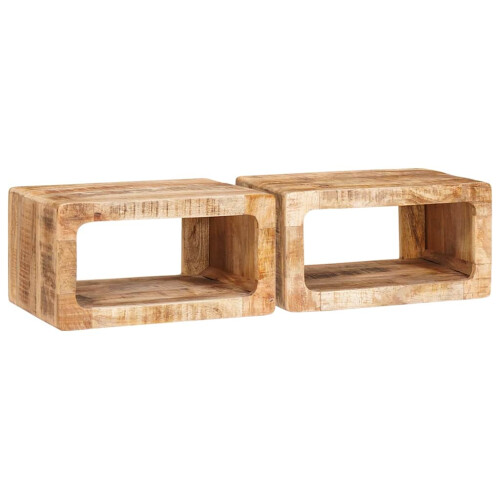 Berkfield Bedside Table 2 pcs Brown 45 x 30 x 24 cm Solid Mango Wood